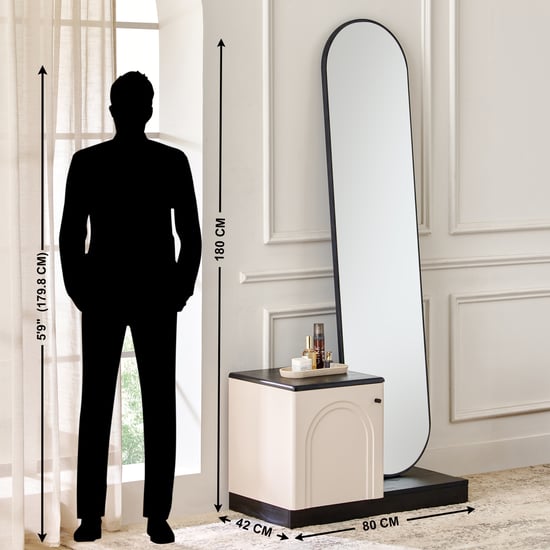 Saga Dresser Mirror - Beige