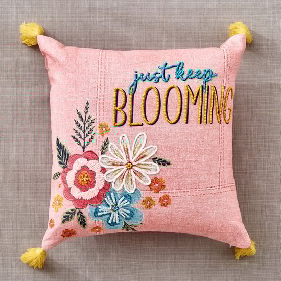 Glance Embroidered Filled Cushion - 40x40cm