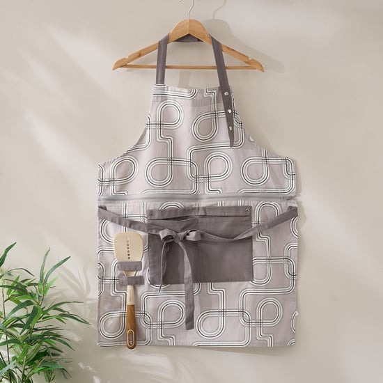Drake Monochrome Cotton Printed Kitchen Apron