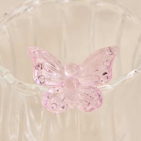 Fiora Darcy Glass Butterfly Votive Candle Holder