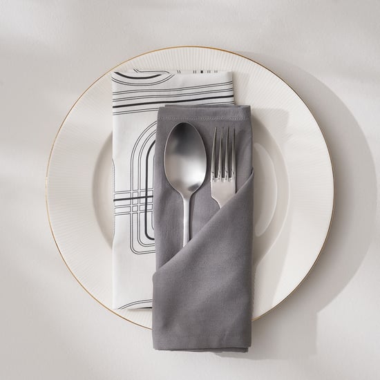 Drake Monochrome Set of 2 Cotton Table Napkins