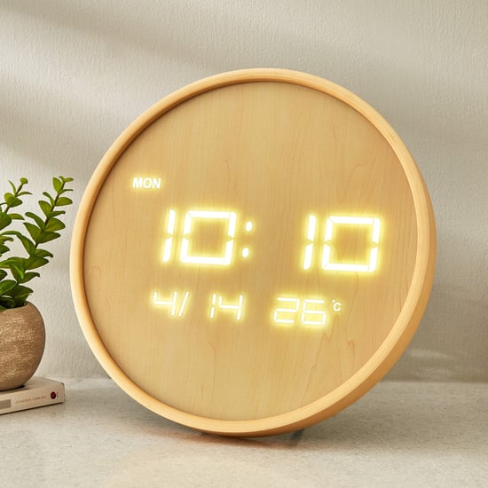 Casablanca Aspire Digital LED Wall Clock - 28cm