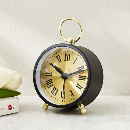 Casablanca Gloss Glass Roman Table Clock - 8x4x11.5cm