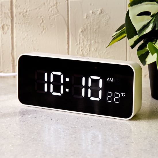 Casablanca Gloss LED Table Clock - 15x6.5cm