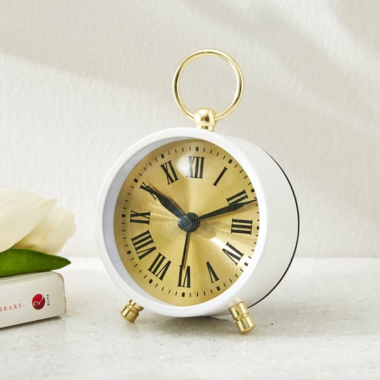 Casablanca Gloss Glass Roman Table Clock - 8x4x11.5cm