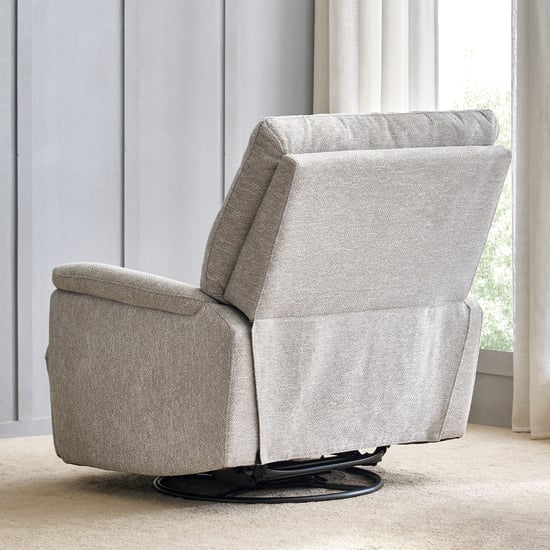 Highlander Fabric 1-Seater Swivel Recliner - Grey