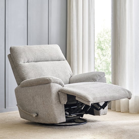 Highlander Fabric 1-Seater Swivel Recliner - Grey