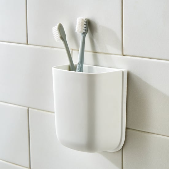 Orion Medallion Polypropylene Adhesive Tooth Brush Holder