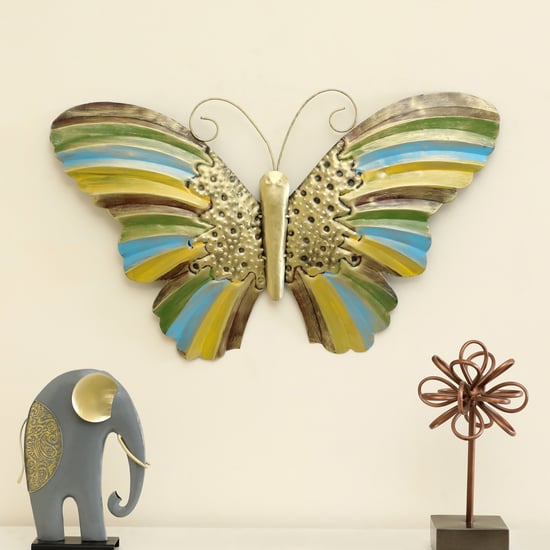 VEDAS Mystical India Metal Butterfly Wall Decor