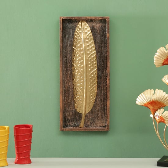 VEDAS Mystical India Metal Leaf Wall Accent