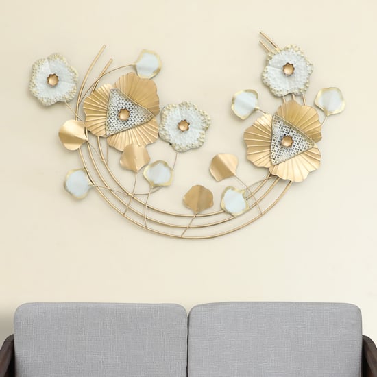VEDAS Mystical India Metal Floral Wall Accent