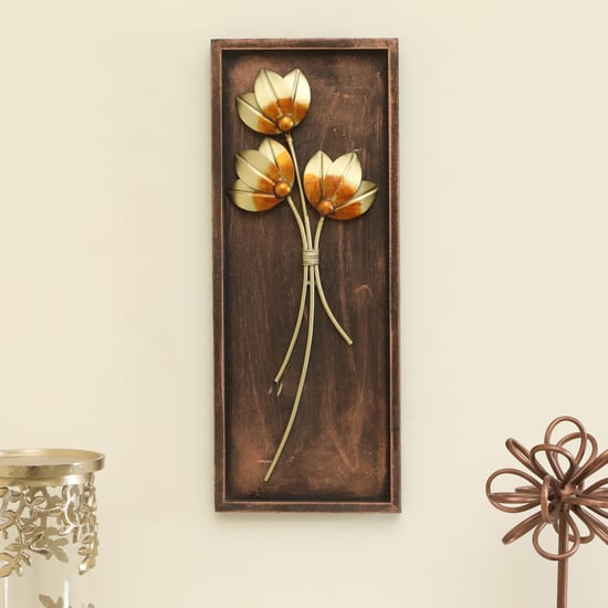 VEDAS Mystical India Metal Leaf Wall Accent