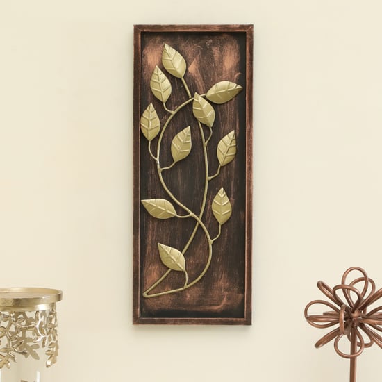 VEDAS Mystical India Metal Leaf Wall Accent