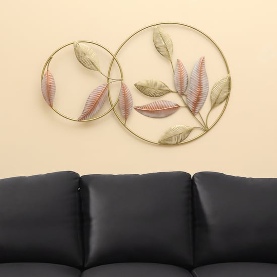 VEDAS Mystical India Metal Leaf Wall Accent