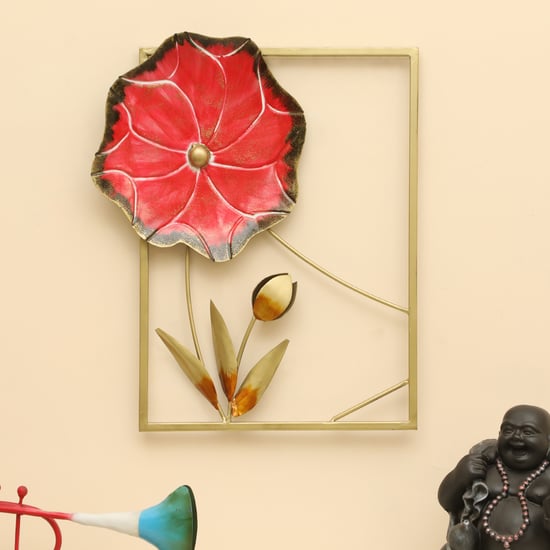 VEDAS Mystical India Metal Flower Wall Accent