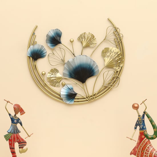 VEDAS Mystical India Metal Ginko Wall Accent