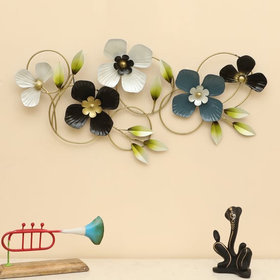 VEDAS Mystical India Metal Flower Wall Accent