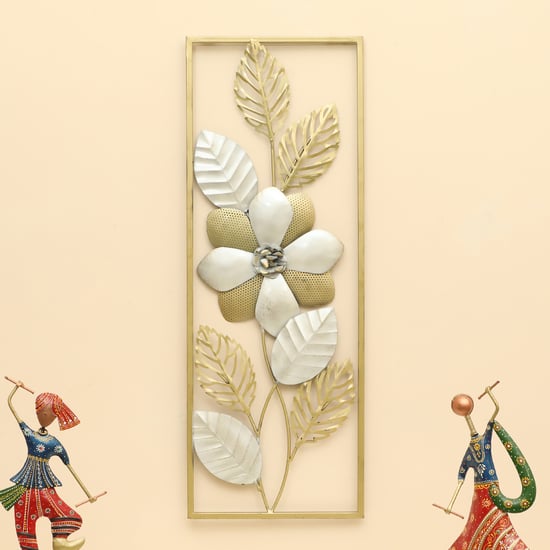 VEDAS Mystical India Metal Flower Wall Accent