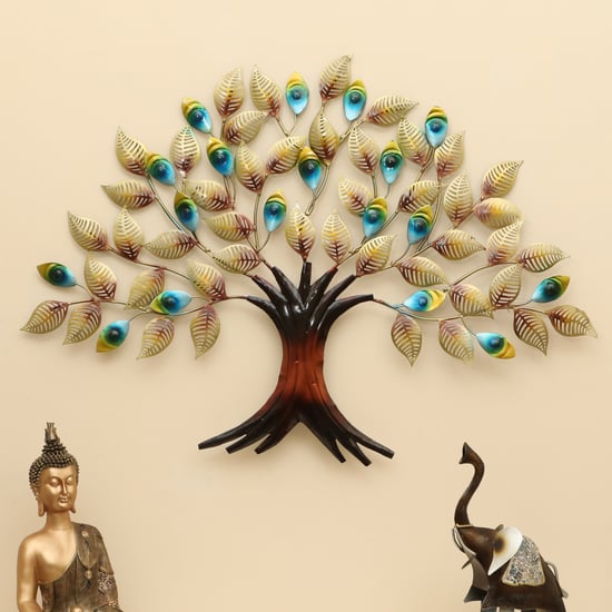 VEDAS Mystical India Metal Tree Wall Accent