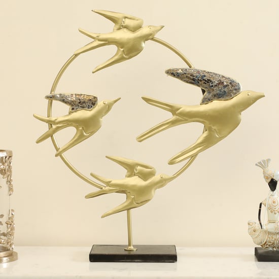 VEDAS Mystical India Metal Flying Bird Table Accent