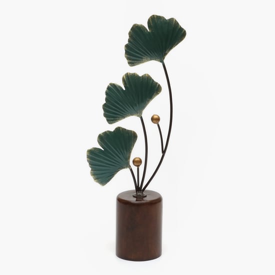 VEDAS Mystical India Metal Ginko Flower Table Accent