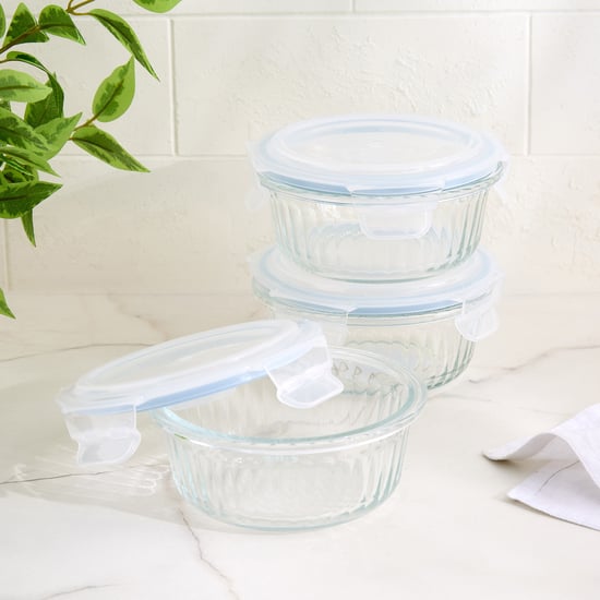 Glassify Delish Set of 3 Glass Containers - 400ml