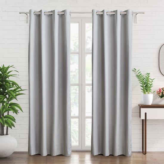 Arbor Set of 2 Jacquard Blackout Door Curtains - 7ft