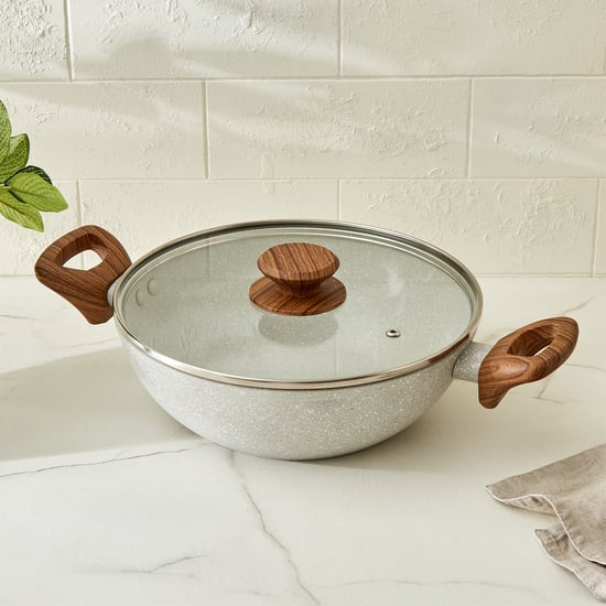 Allure Lian Aluminium Non Stick Kadhai with Lid - 2.5L
