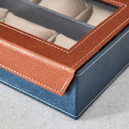 Orion Detroit Faux Leather 6-Compartment Watch Box