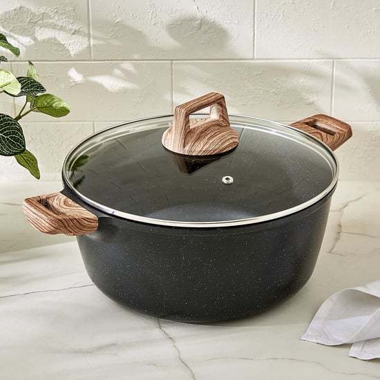 Elbury Hatchel Die Cast Aluminium Non Stick Casserole with Lid - 6.6L