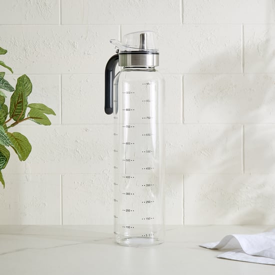 Pamolive Noura Borosilicate Glass Oil Dispenser with Handle - 1L