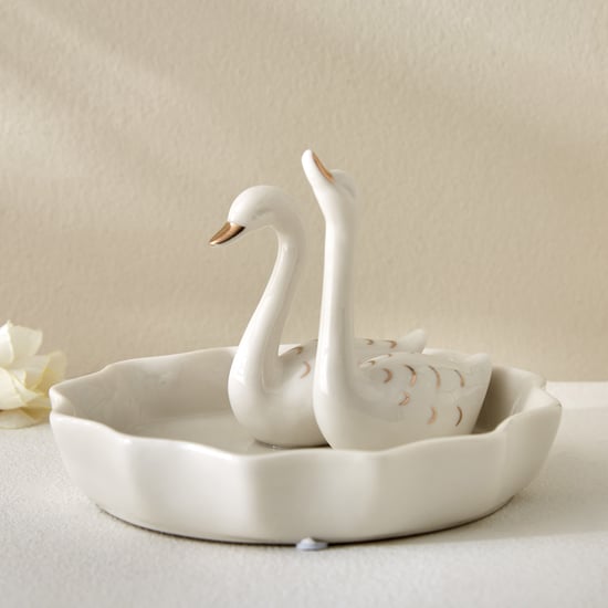 Brighton Rio Ceramic Swan Trinket Dish