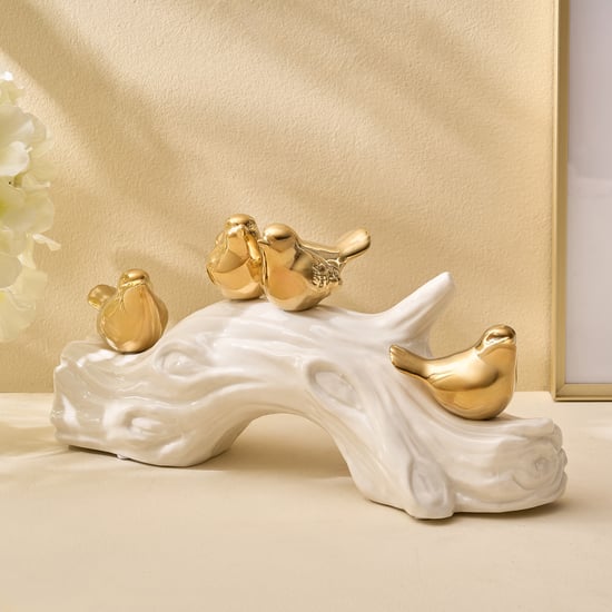 Brighton Rio Ceramic Bird on Log Figurine