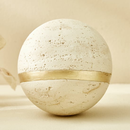 Botanica Travertine Polyresin Ball Table Accent