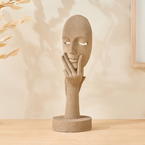 Oyster Natura Polyresin Masquerade Face Figurine