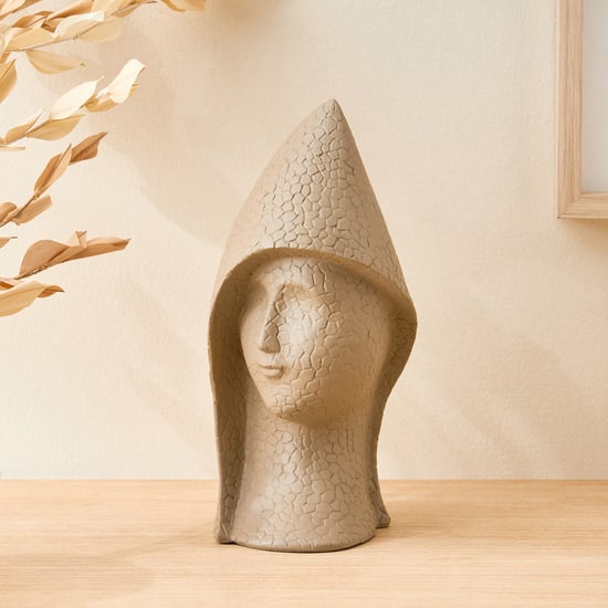 Oyster Natura Polyresin Woman Face Figurine