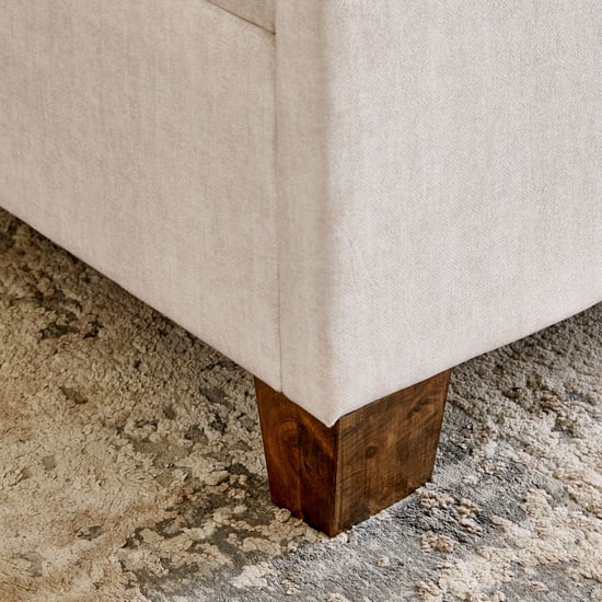 Stellar Elite Amelia Queen Bed with Hydraulic Storage and Headboard Extension - Cream