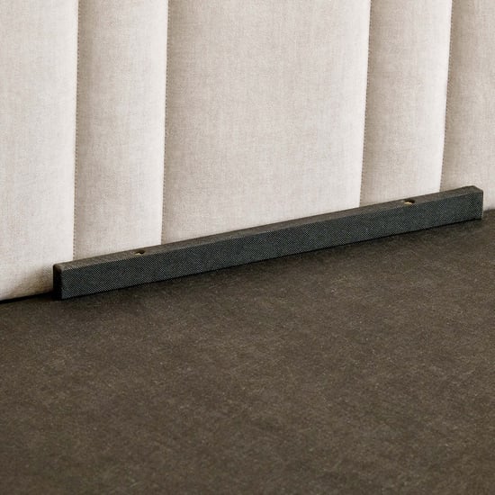 Stellar Elite Amelia Queen Bed with Hydraulic Storage and Headboard Extension - Cream