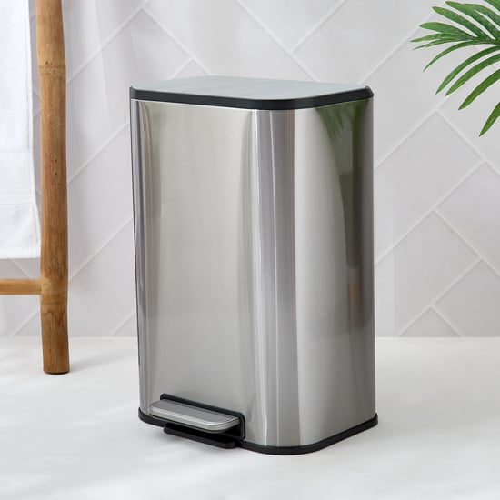 Sedona Dunes Chrome Metal Pedal Waste Bin - 12L