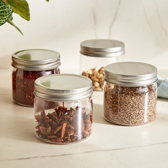 Garnet Crystal Set of 4 PET Storage Jars - 230ml