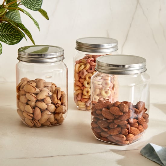 Garnet Crystal Set of 3 PET Storage Jars - 460ml