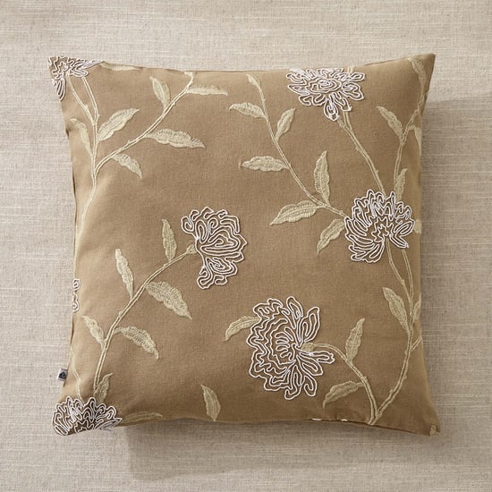 Whales Cord Embroidered Cushion Cover - 40x40cm