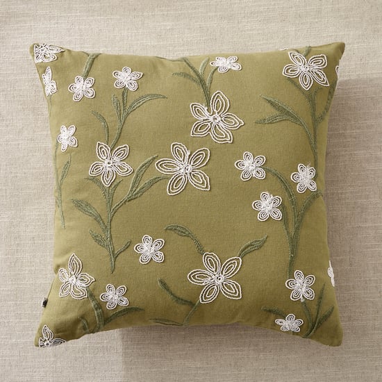 Whales Cord Embroidered Cushion Cover - 40x40cm