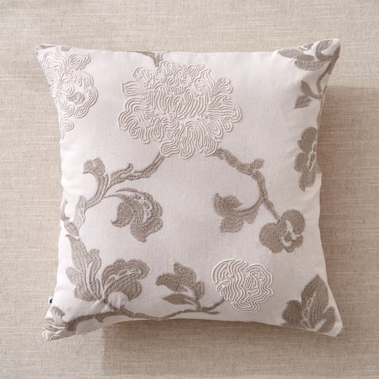 Whales Cord Embroidered Cushion Cover - 40x40cm