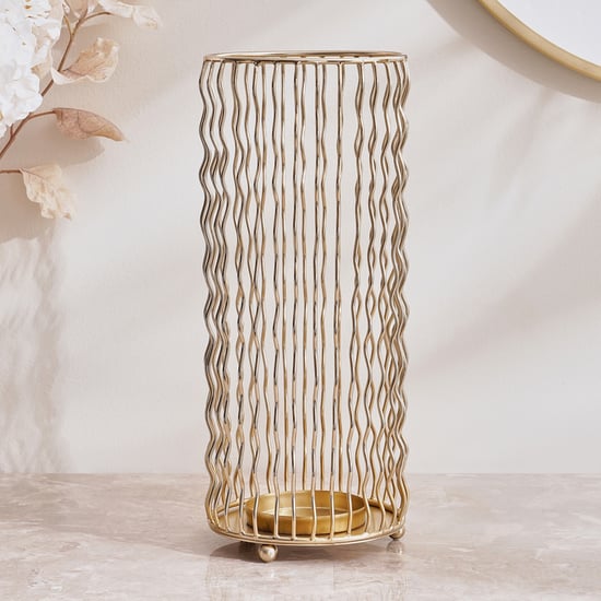 Ember Opt Metal Zig Zag Candle Holder - Large