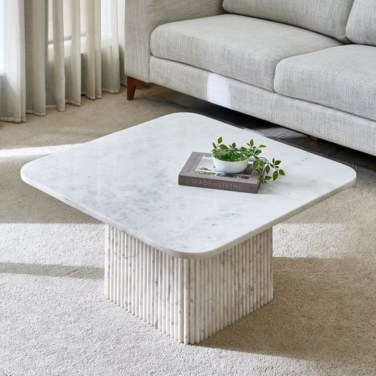 Odessa Marble Top Coffee Table - White