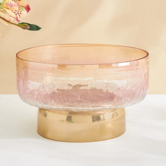 Tamaira Crepe Glass Crackle Decorative Bowl