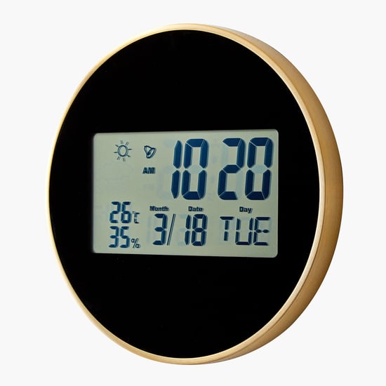 Casablanca Luxe Metal Digital Wall Clock - 25cm