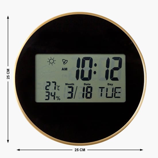 Casablanca Luxe Metal Digital Wall Clock - 25cm