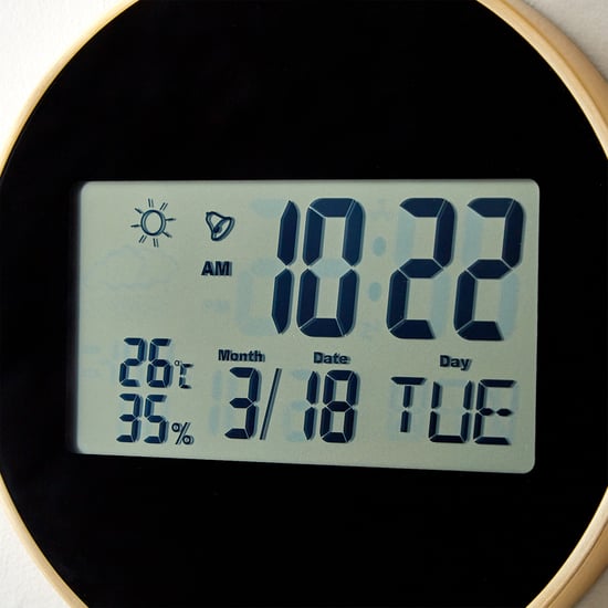 Casablanca Luxe Metal Digital Wall Clock - 25cm